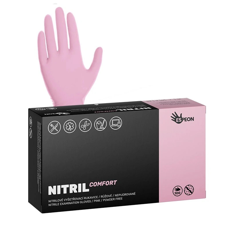 Nitril comfort ruzove a